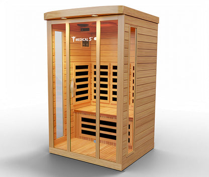 Modern Reform 3-Person Home Infrared Sauna | FAR Infrared with 9 Carbon Heaters