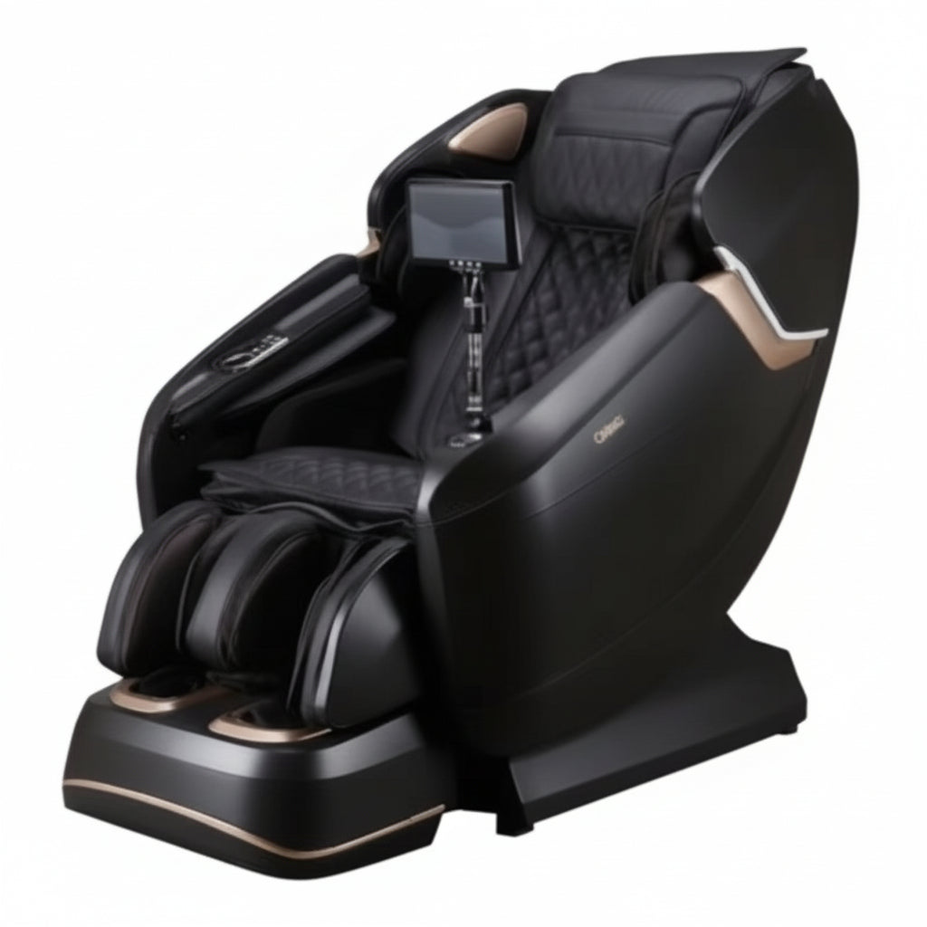 Pro-Vigor 4D Zero Gravity Massage Chair with SL Track & Heated Roller, Brown