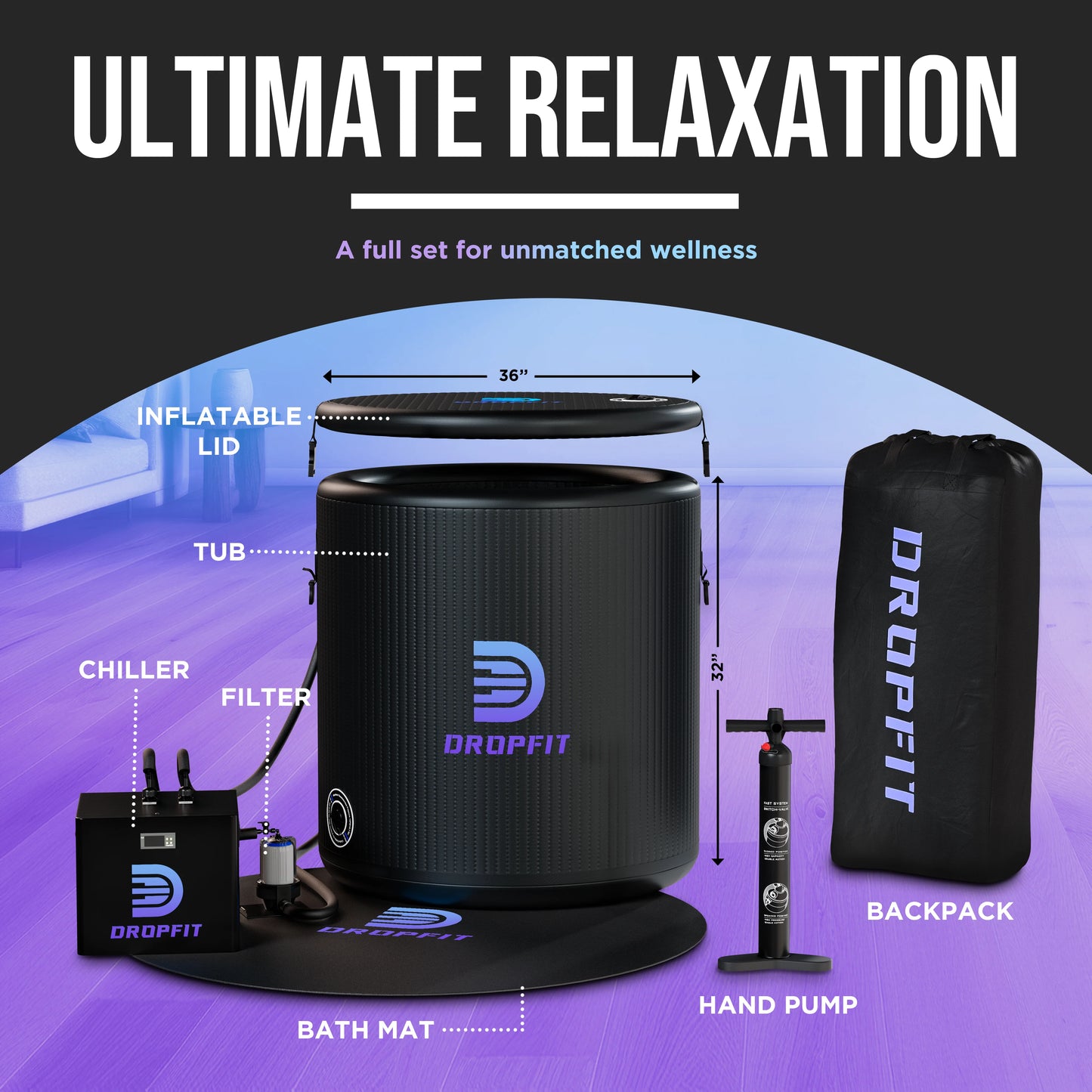 Dropfit Ice Bath (Cold Plunge System)