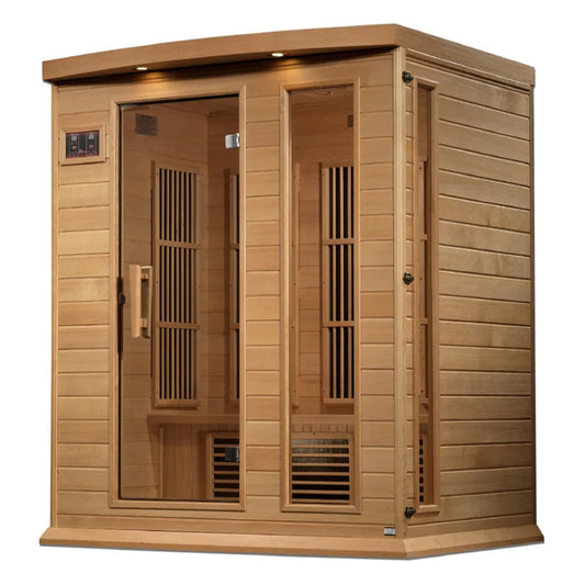 Dynamic Saunas Infrared Saunas 3-Person Indoor Bluetooth Compatible FAR Infrared Sauna (Hemlock)