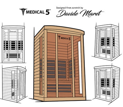Modern Reform 3-Person Home Infrared Sauna | FAR Infrared with 9 Carbon Heaters