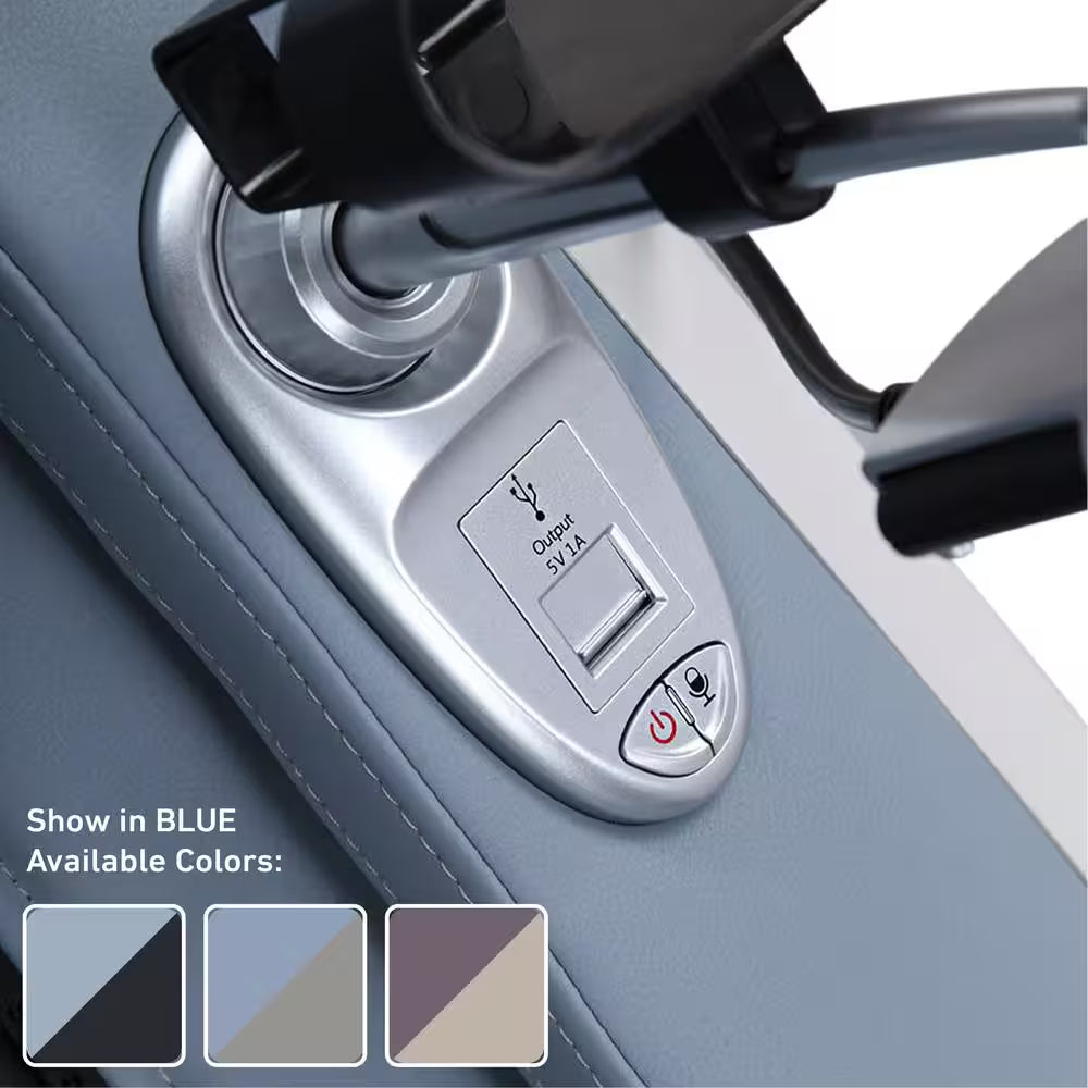 Rejuv Series Black Faux Leather Reclining 4D Massage Chair with Voice Recognition, Bluetooth Speakers and Heated Seat